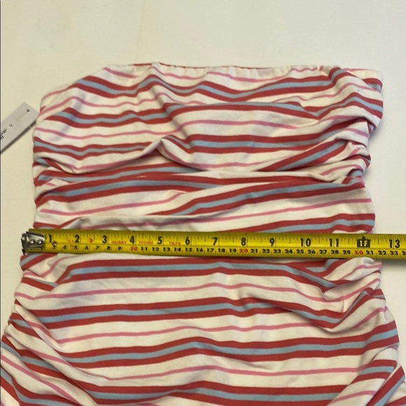 Princess Polly Strapless Dress in Pink and White Stripes - Picture 8 of 10